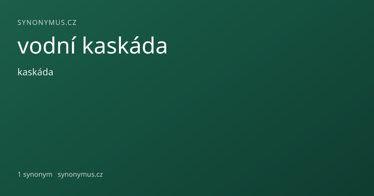 Náhled odkazu: vodní kaskáda