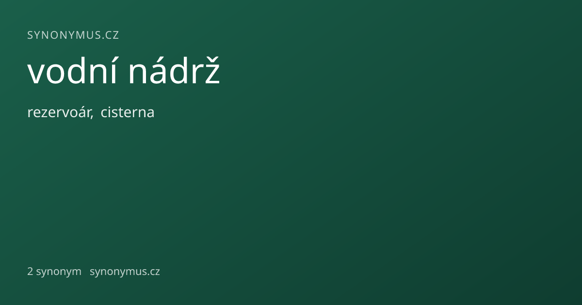 Náhled odkazu: vodní nádrž