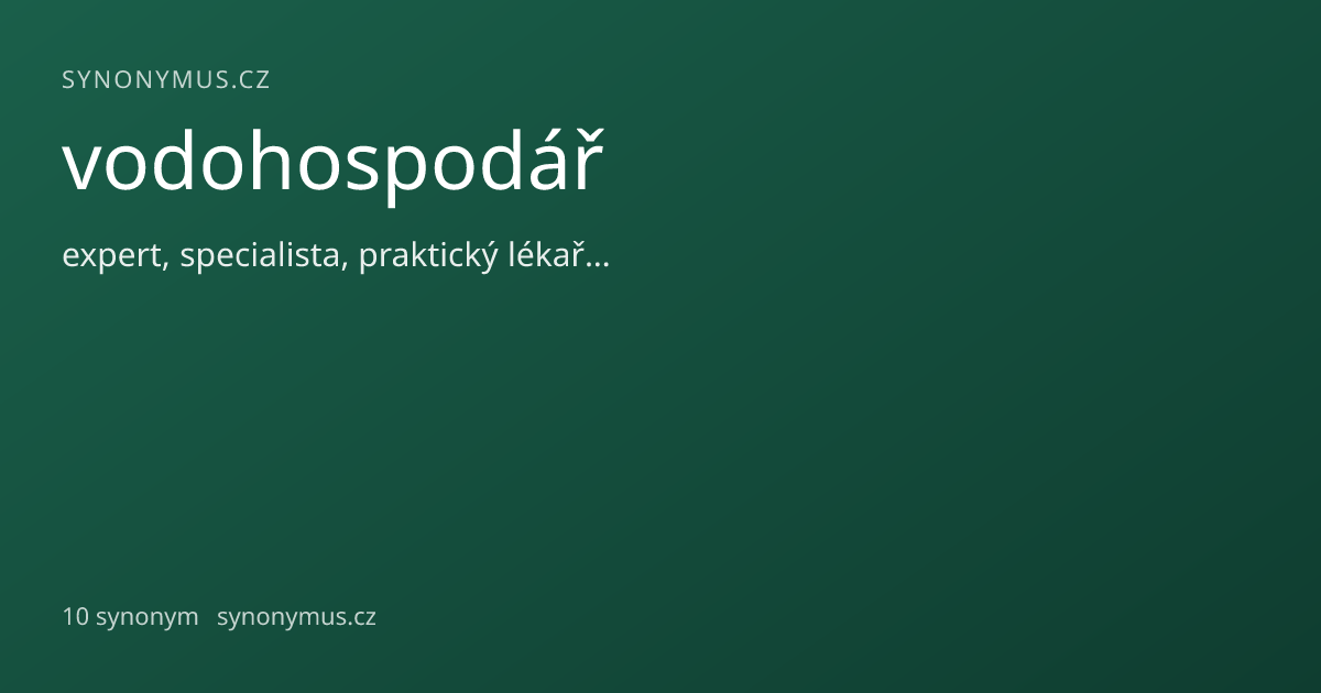 Náhled odkazu: vodohospodář