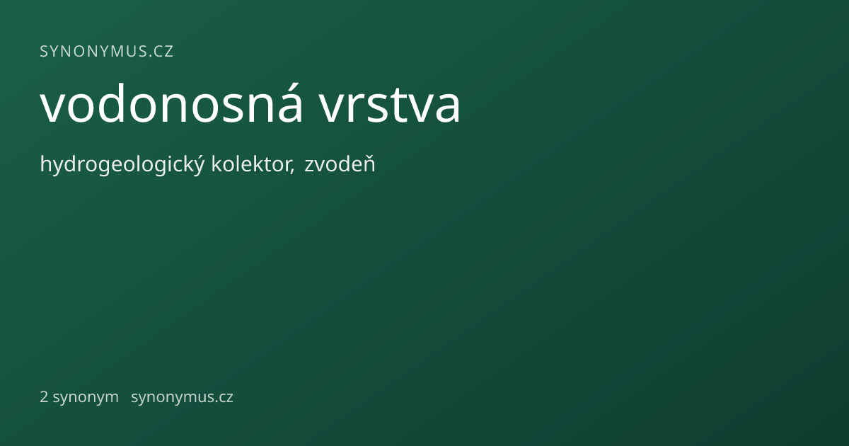 Náhled odkazu: vodonosná vrstva