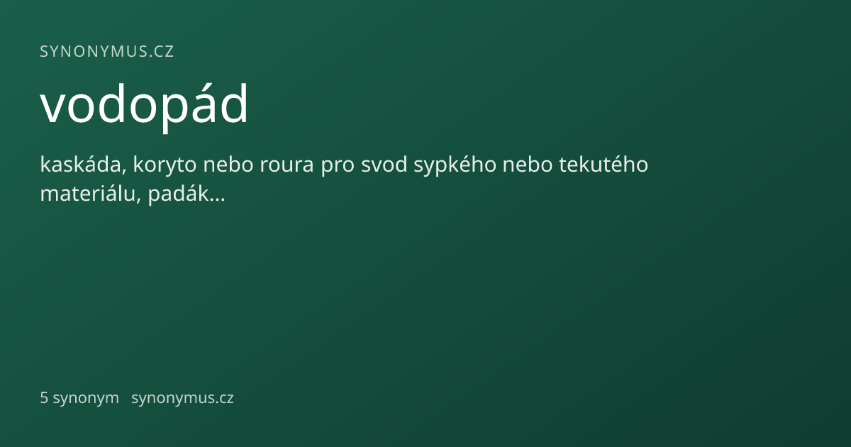 Náhled odkazu: vodopád