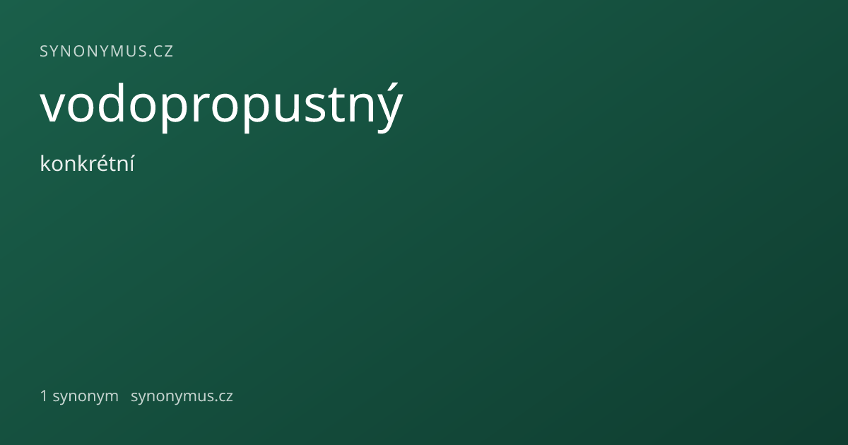 Náhled odkazu: vodopropustný