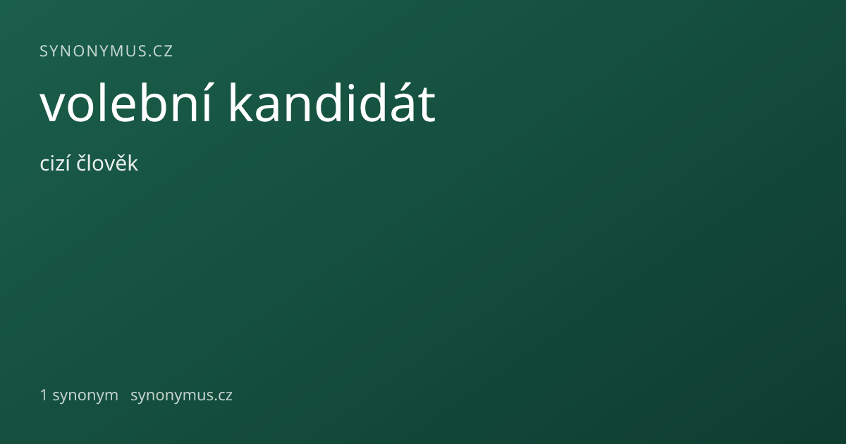 Náhled odkazu: volební kandidát