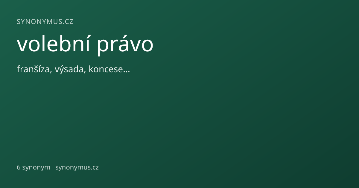 Náhled odkazu: volební právo