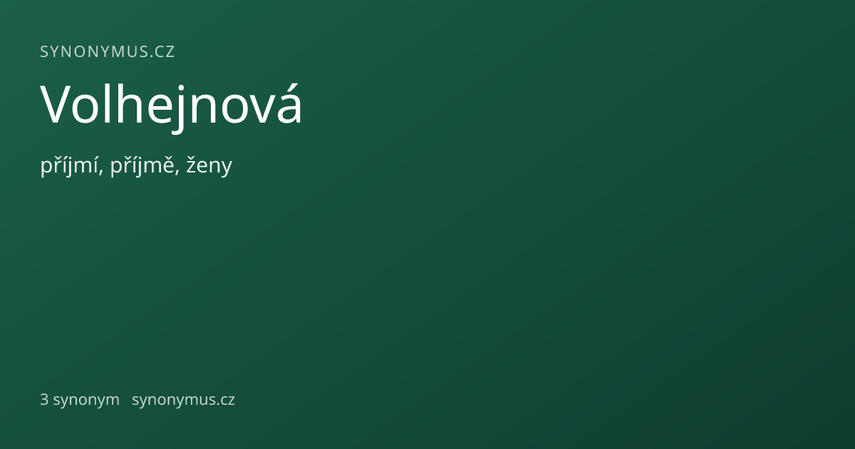 Náhled odkazu: Volhejnová