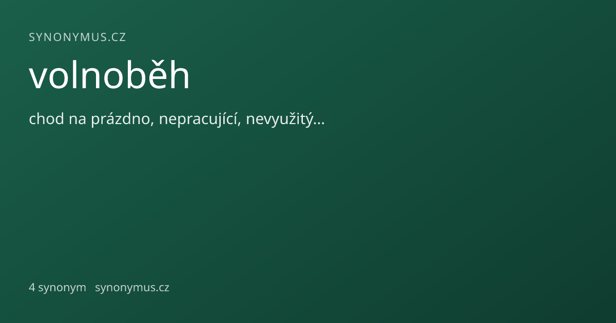 Náhled odkazu: volnoběh