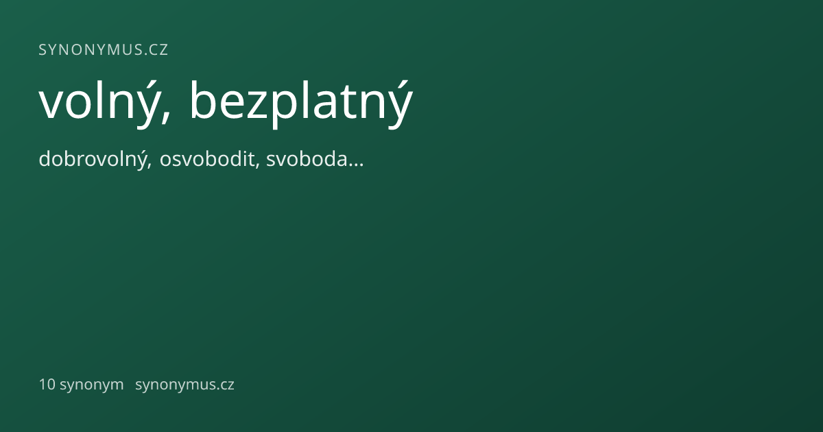 Náhled odkazu: volný, bezplatný
