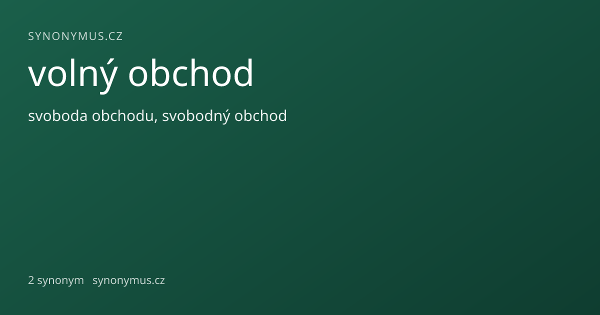Náhled odkazu: volný obchod
