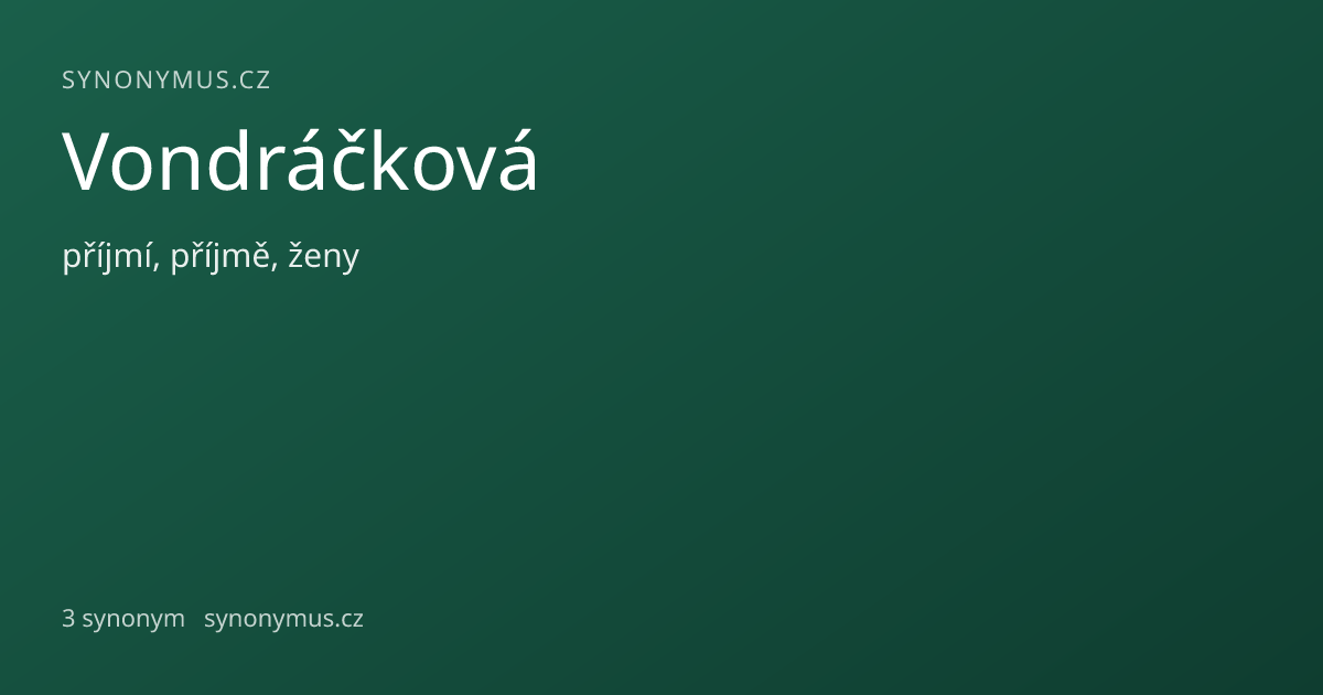 Náhled odkazu: Vondráčková