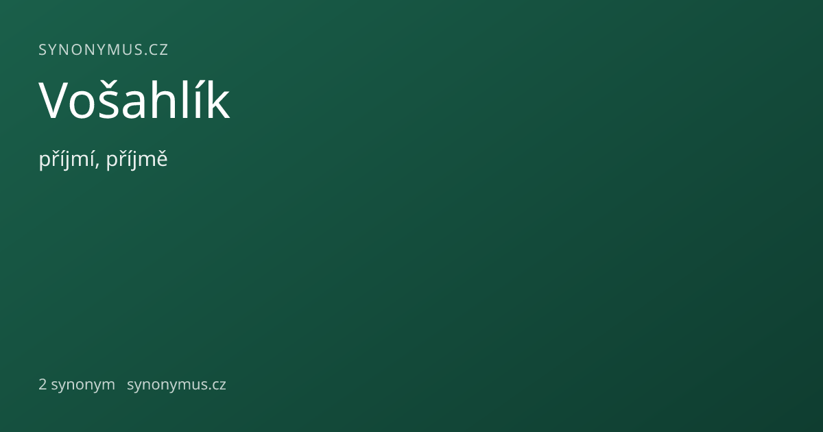 Náhled odkazu: Vošahlík