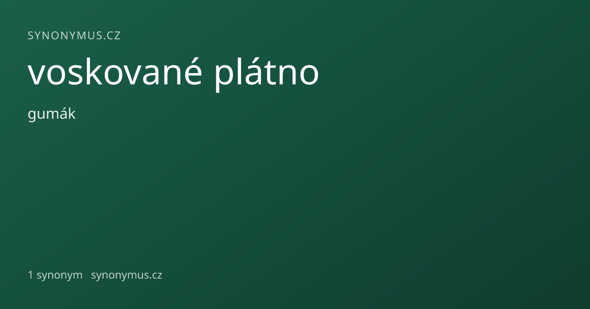 Náhled odkazu: voskované plátno