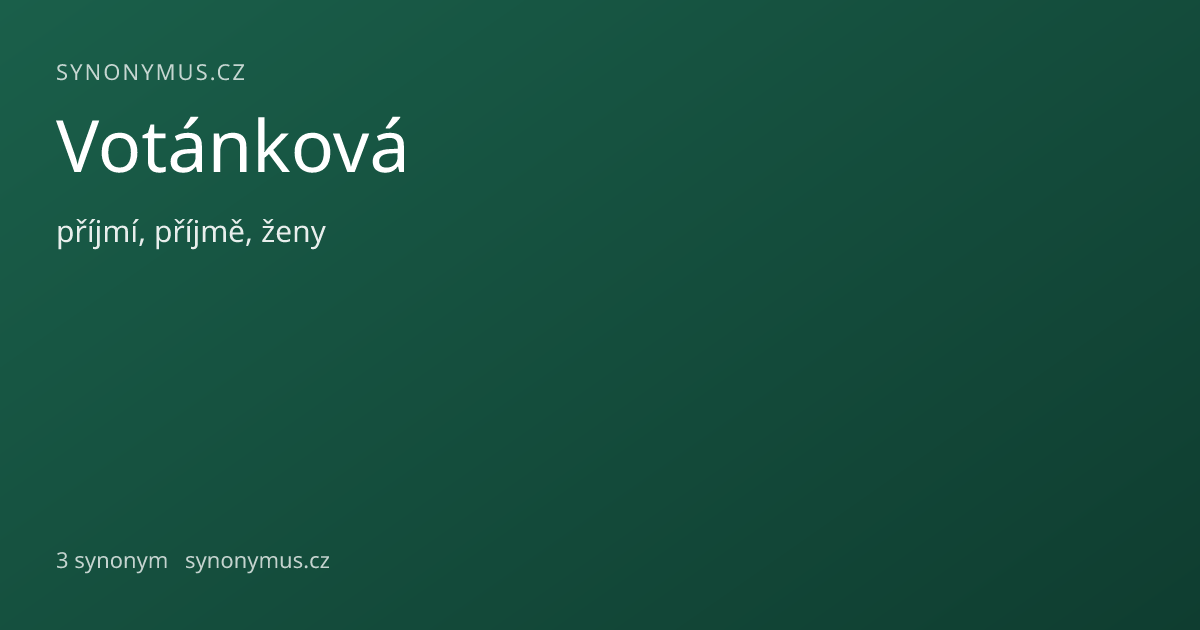 Náhled odkazu: Votánková