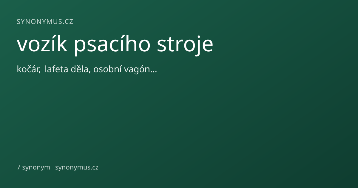 Náhled odkazu: vozík psacího stroje