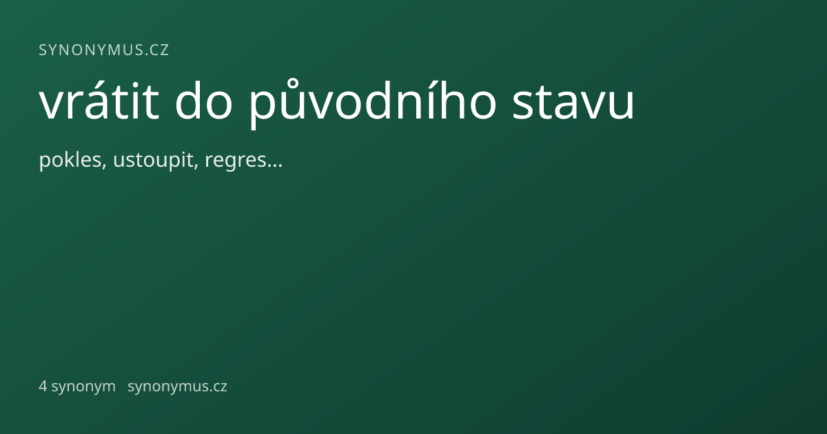 Náhled odkazu: vrátit do původního stavu