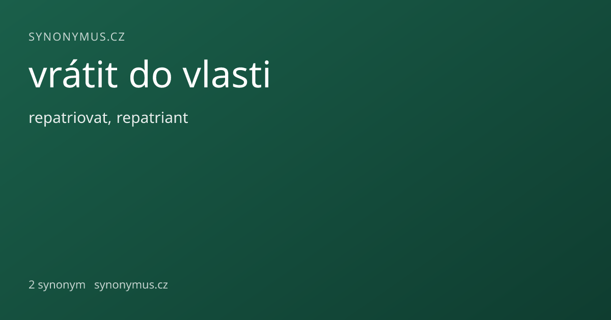 Náhled odkazu: vrátit do vlasti