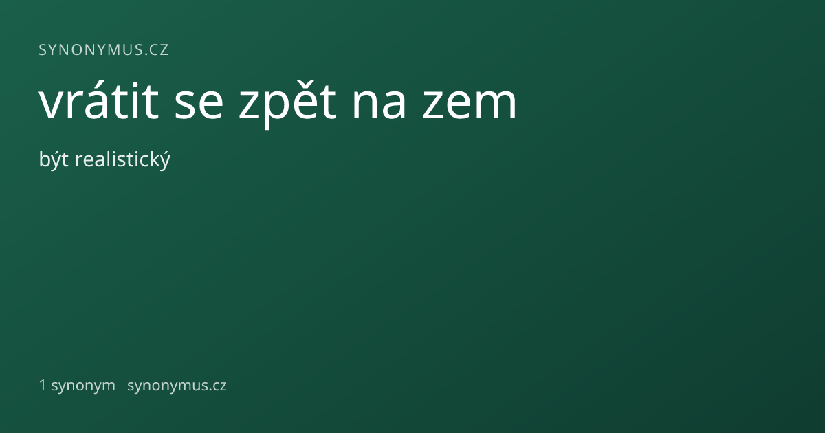 Náhled odkazu: vrátit se zpět na zem