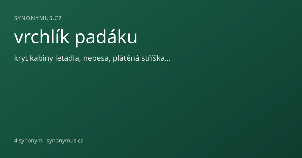 Náhled odkazu: vrchlík padáku