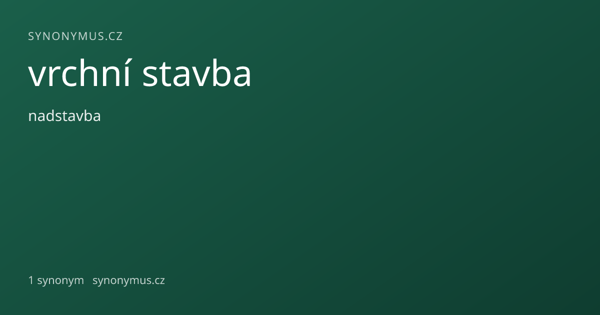 Náhled odkazu: vrchní stavba