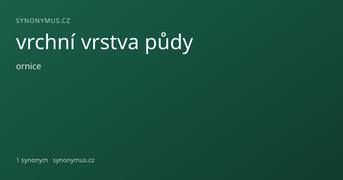 Náhled odkazu: vrchní vrstva půdy