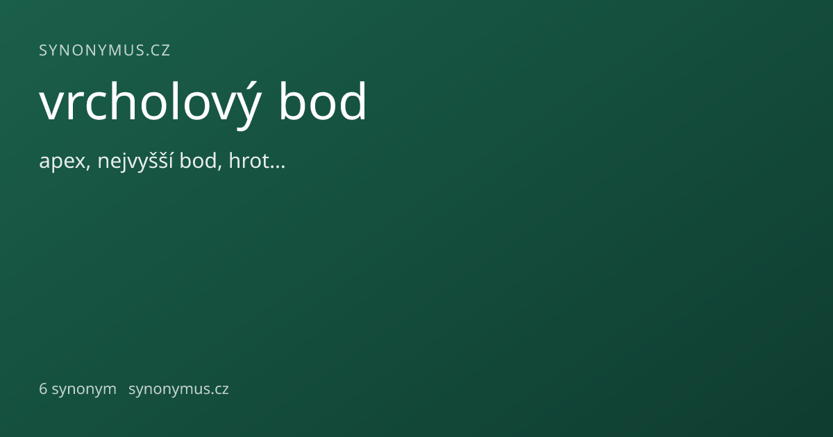 Náhled odkazu: vrcholový bod