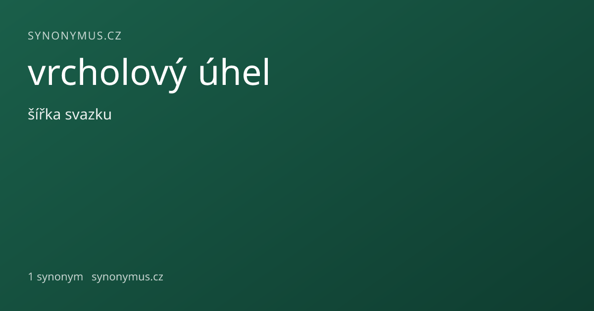 Náhled odkazu: vrcholový úhel