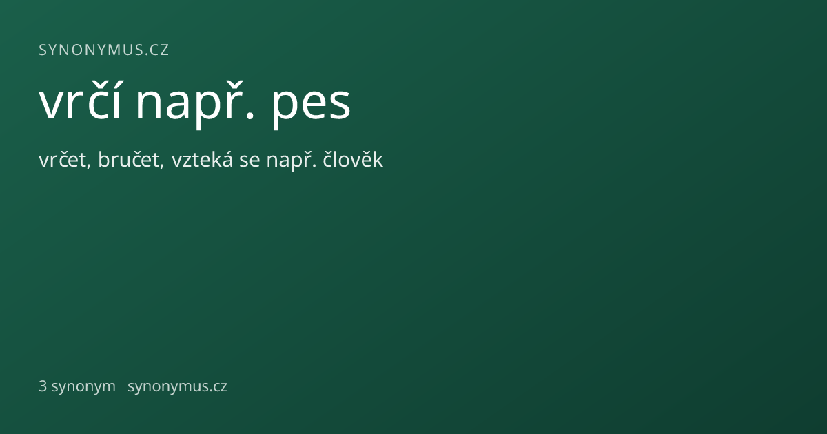 Náhled odkazu: vrčí např. pes