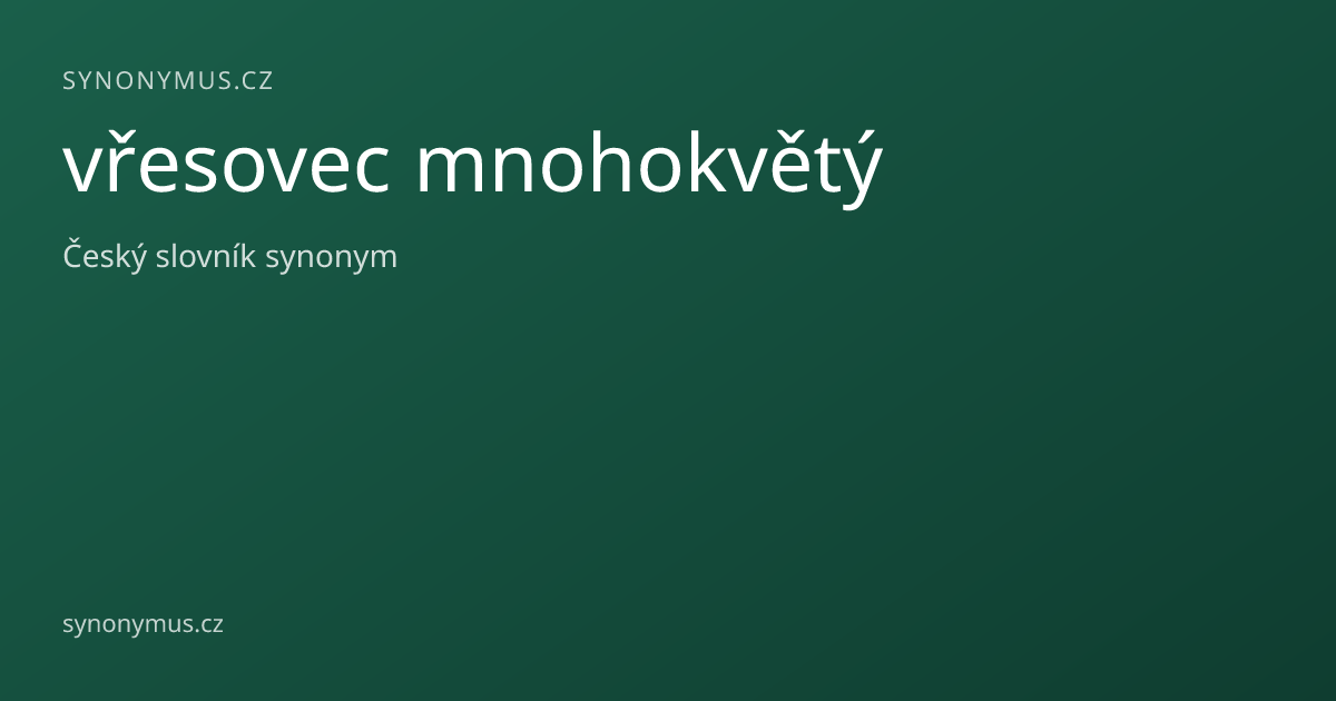 Náhled odkazu: vřesovec mnohokvětý