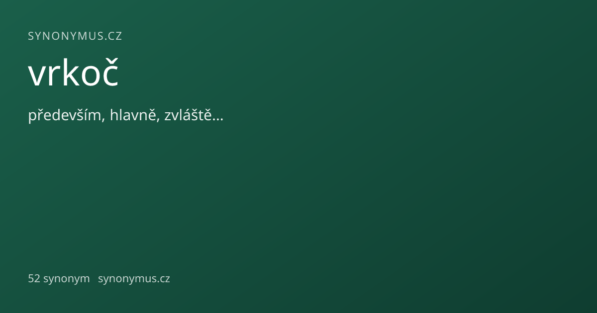 Náhled odkazu: vrkoč