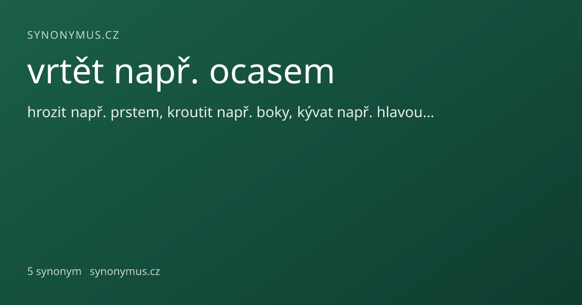 Náhled odkazu: vrtět např. ocasem