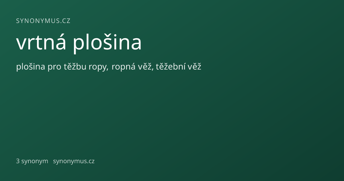 Náhled odkazu: vrtná plošina