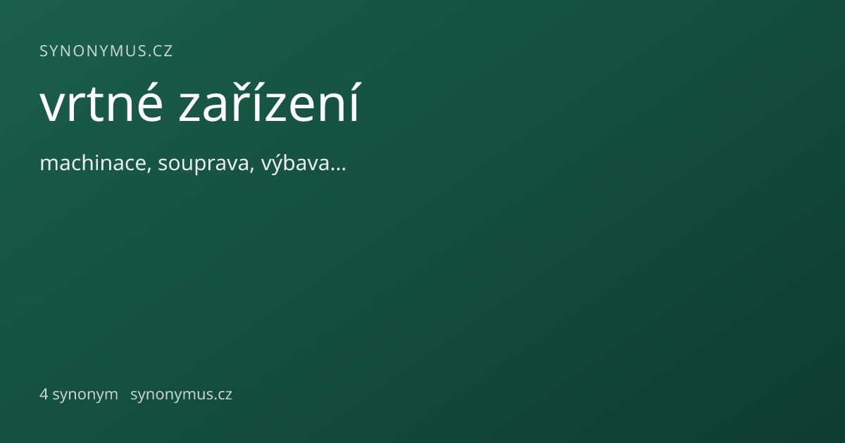 Náhled odkazu: vrtné zařízení