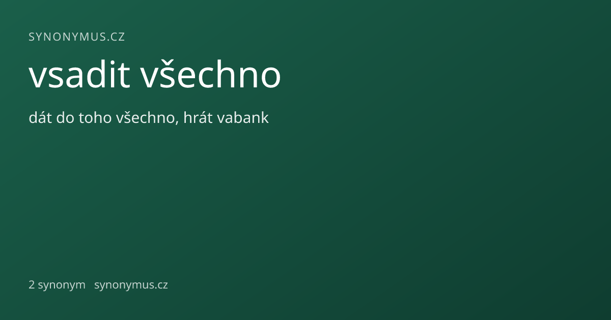 Náhled odkazu: vsadit všechno