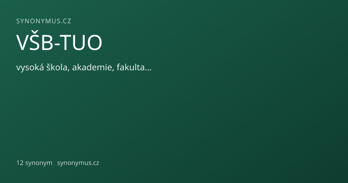 Náhled odkazu: VŠB-TUO