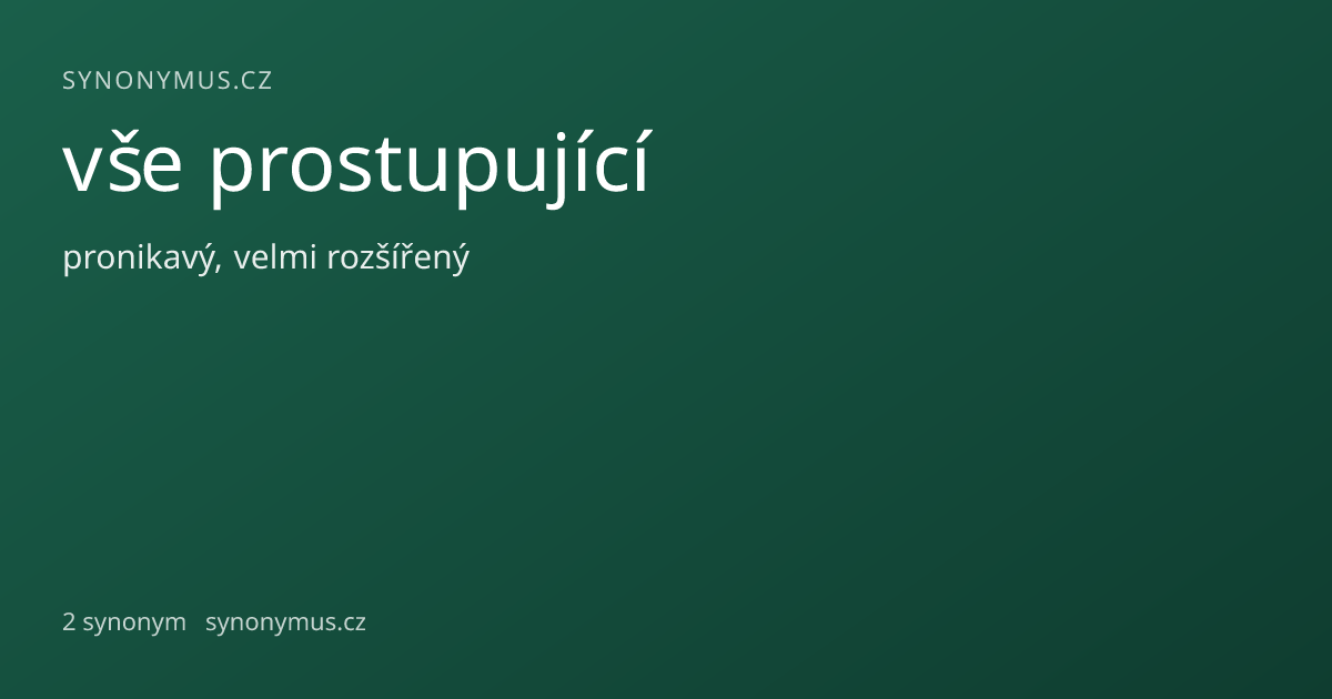 Náhled odkazu: vše prostupující