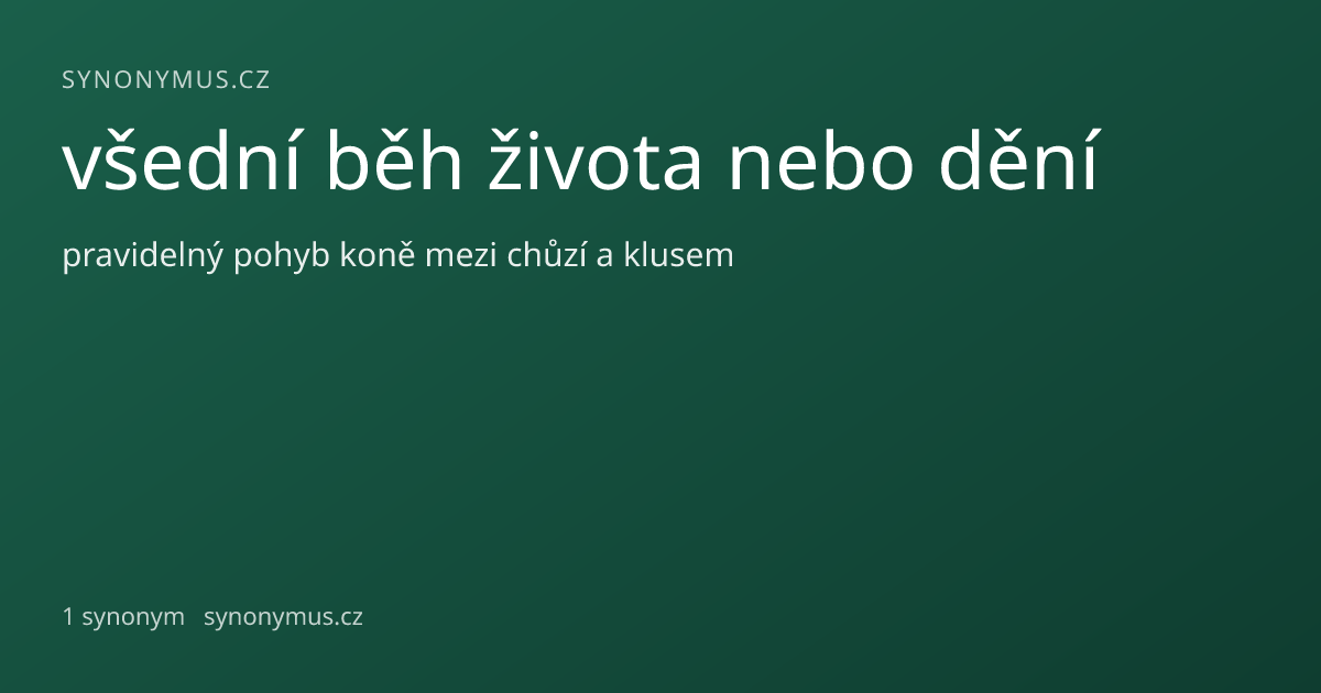 Náhled odkazu: všední běh života nebo dění