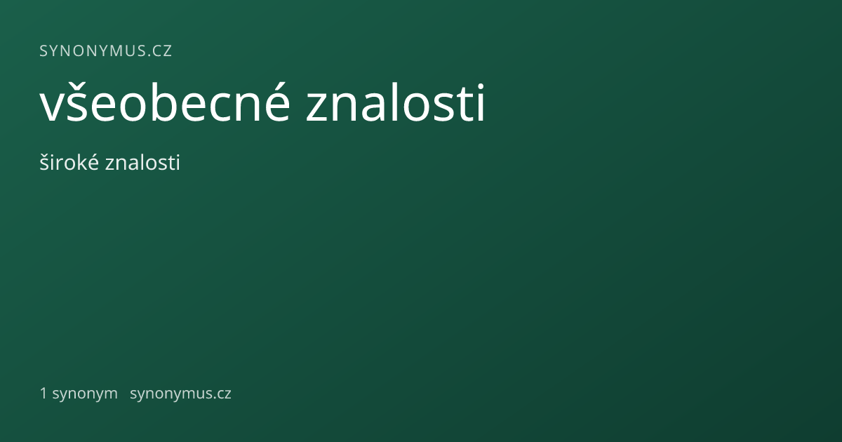 Náhled odkazu: všeobecné znalosti