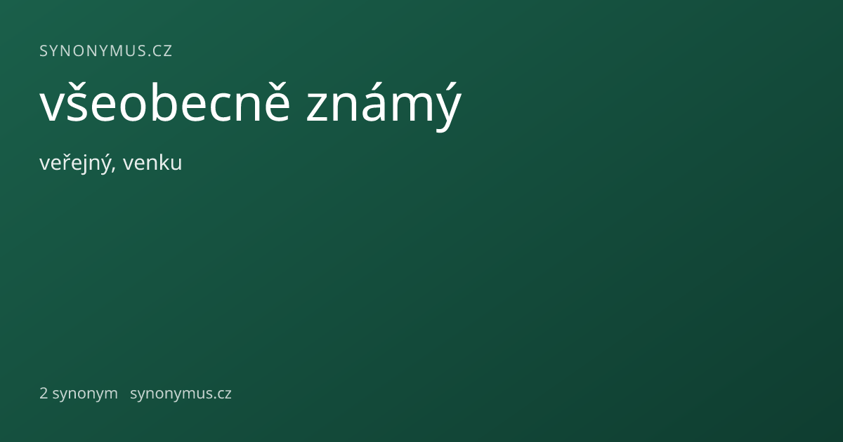 Náhled odkazu: všeobecně známý