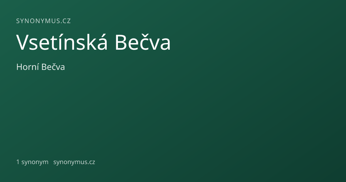 Náhled odkazu: Vsetínská Bečva
