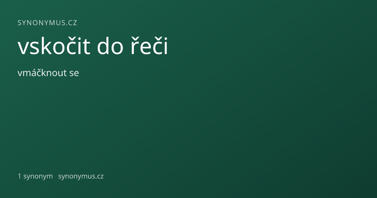 Náhled odkazu: vskočit do řeči
