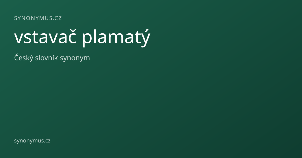 Náhled odkazu: vstavač plamatý