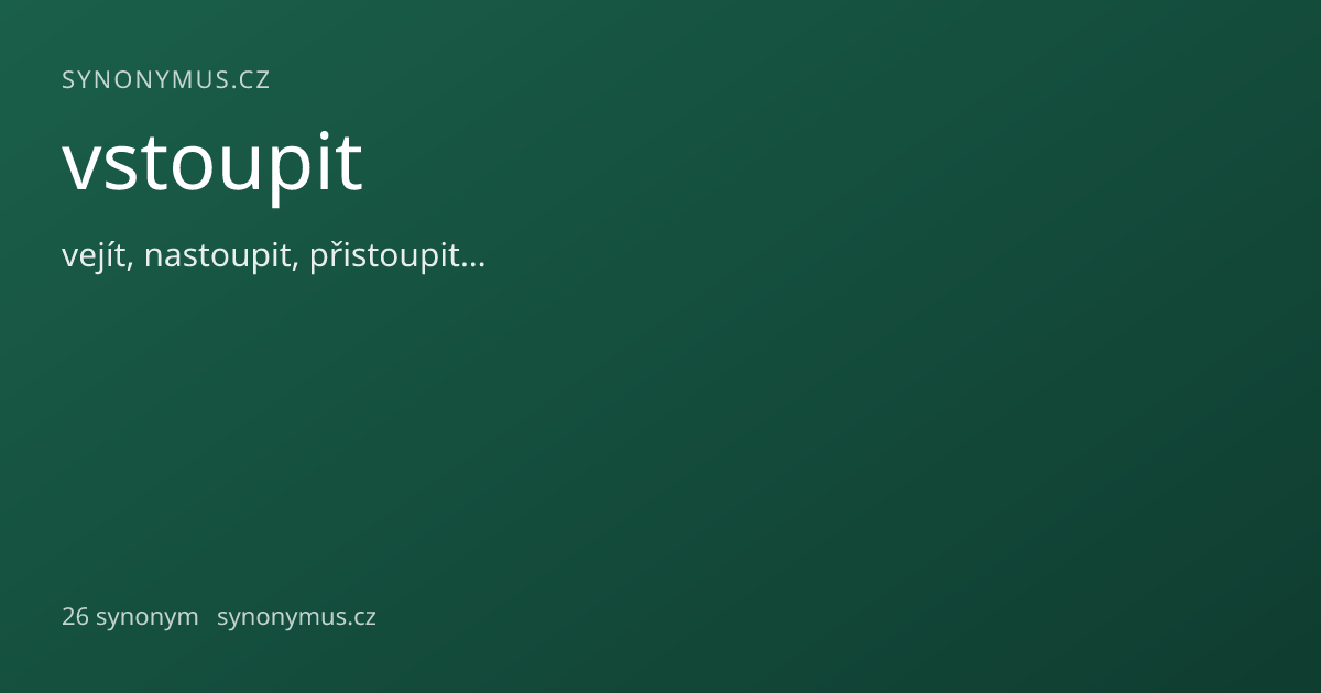 Náhled odkazu: vstoupit