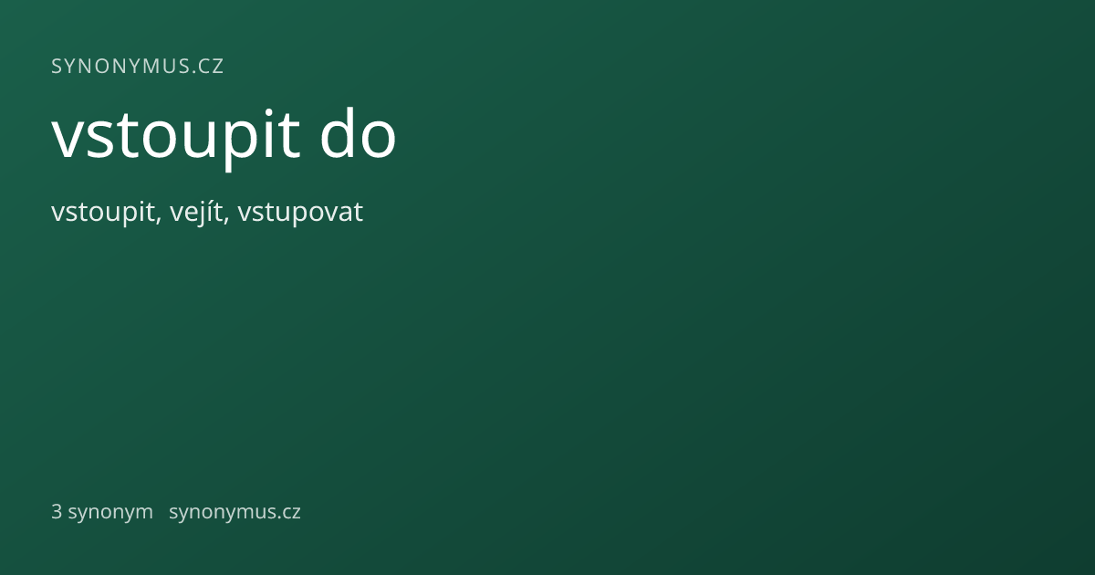 Náhled odkazu: vstoupit do