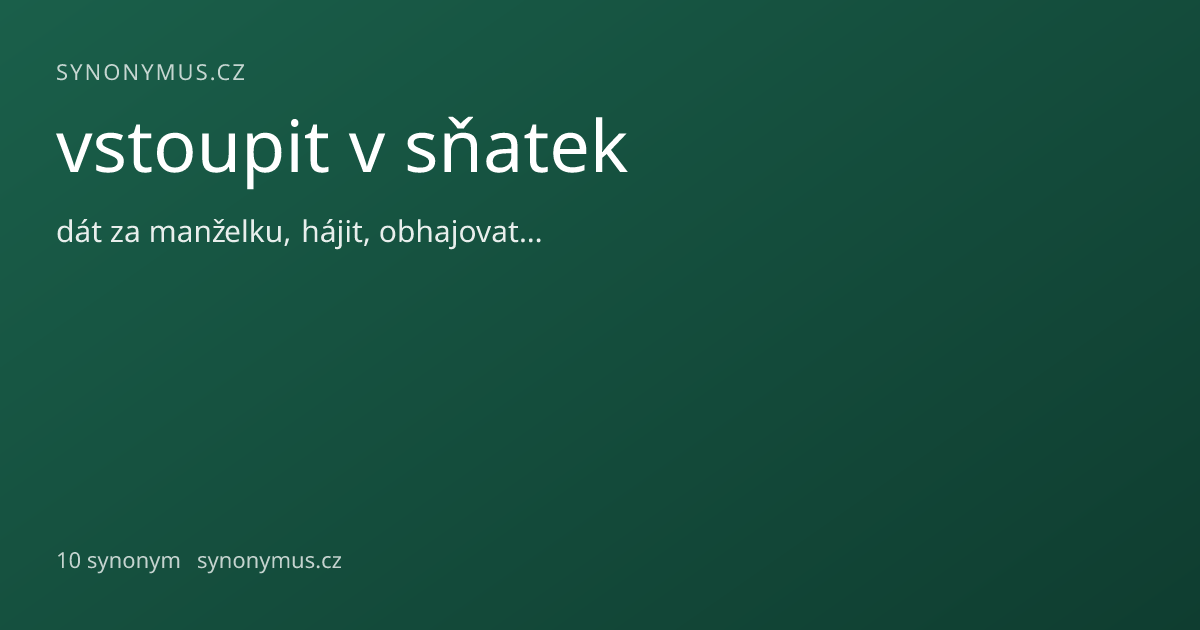 Náhled odkazu: vstoupit v sňatek