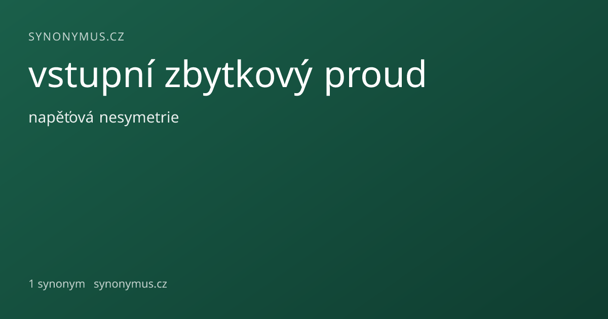 Náhled odkazu: vstupní zbytkový proud