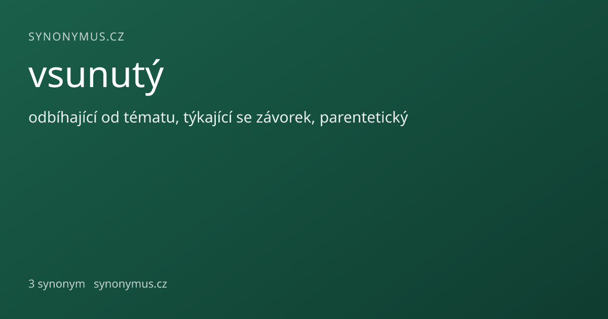 Náhled odkazu: vsunutý