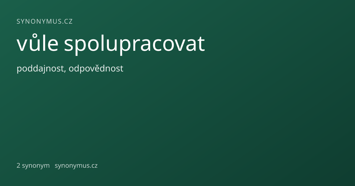 Náhled odkazu: vůle spolupracovat