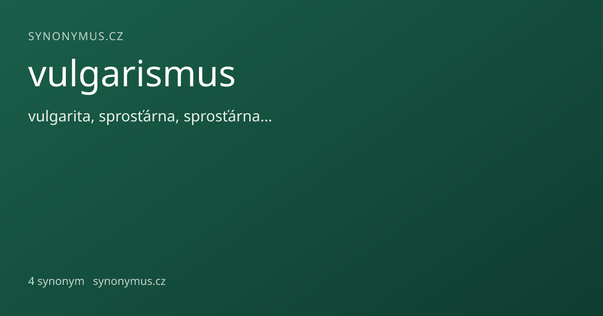 Náhled odkazu: vulgarismus