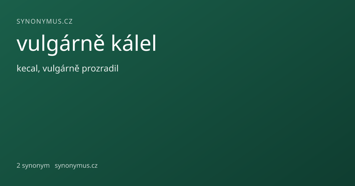 Náhled odkazu: vulgárně kálel