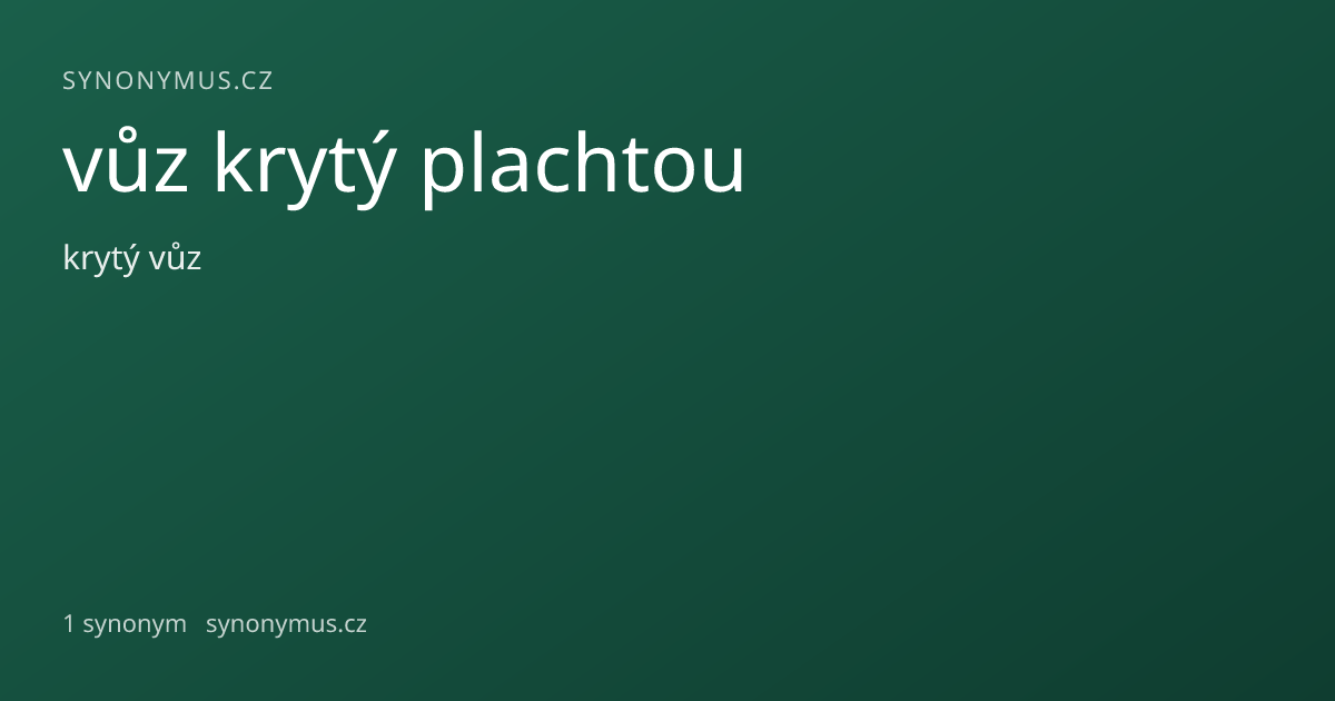 Náhled odkazu: vůz krytý plachtou