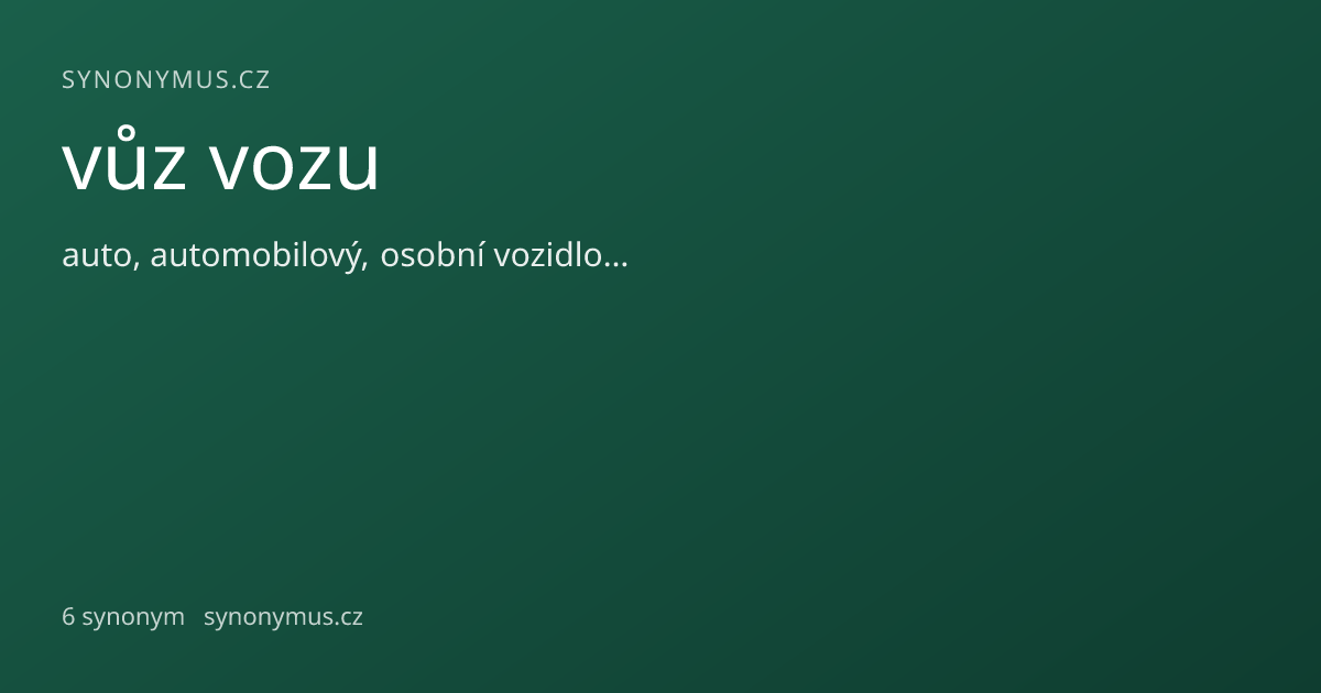 Náhled odkazu: vůz vozu